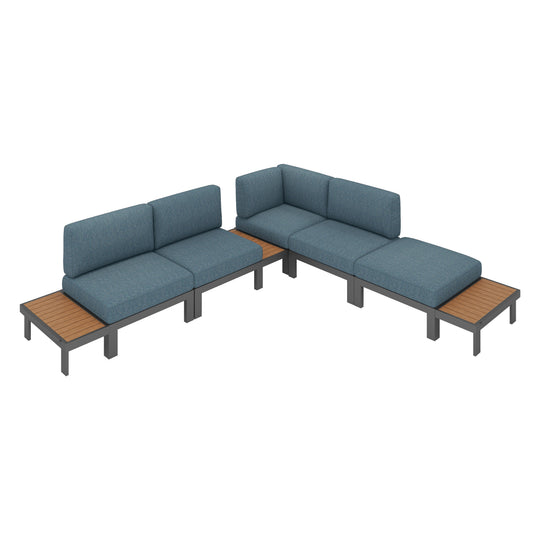Flexion Home Newport 8‑Piece Outdoor Modular Sectional Set - FlexionHome