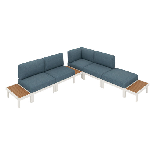 Flexion Home Newport 8‑Piece Outdoor Modular Sectional Set - FlexionHome