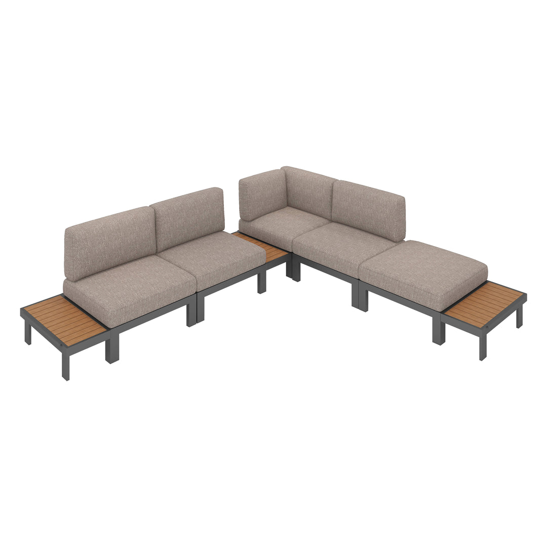 Flexion Home Newport 8‑Piece Outdoor Modular Sectional Set - FlexionHome