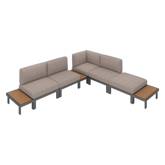 Flexion Home Newport 8‑Piece Outdoor Modular Sectional Set - FlexionHome