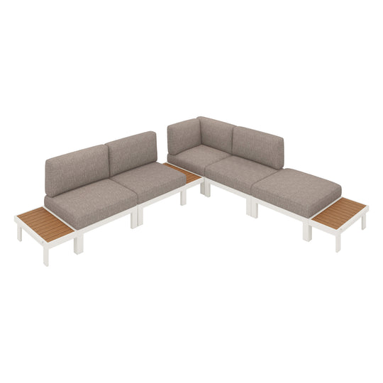 Flexion Home Newport 8‑Piece Outdoor Modular Sectional Set - FlexionHome