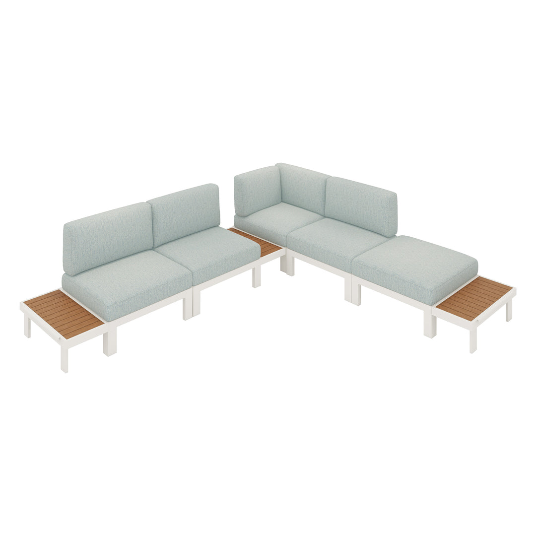 Flexion Home Newport 8‑Piece Outdoor Modular Sectional Set - FlexionHome