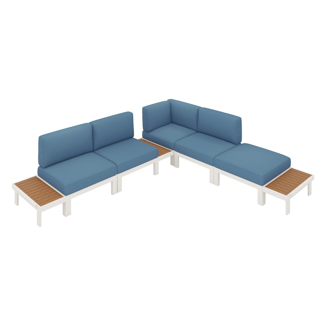 Flexion Home Newport 8‑Piece Outdoor Modular Sectional Set - FlexionHome
