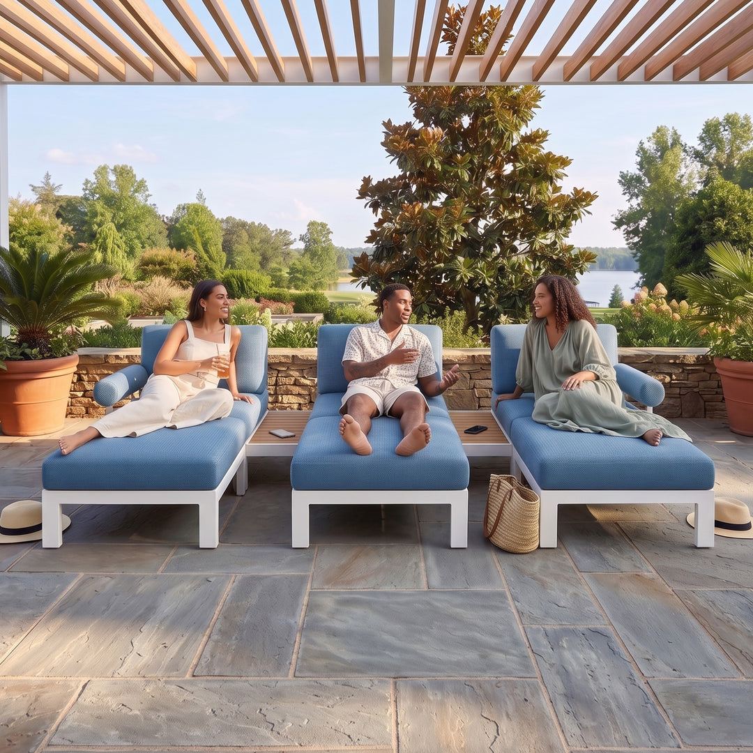 Flexion Home Newport 8-Piece Outdoor Modular Lounge Set - FlexionHome