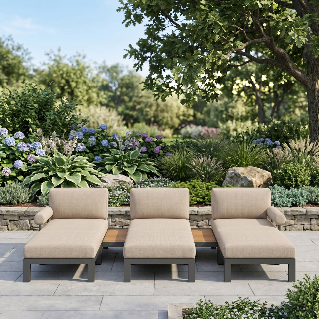 Flexion Home Newport 8-Piece Outdoor Modular Lounge Set - FlexionHome