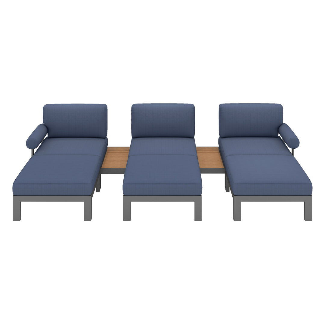 Flexion Home Newport 8-Piece Outdoor Modular Lounge Set - FlexionHome