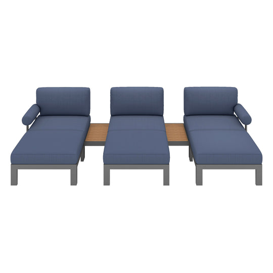 Flexion Home Newport 8-Piece Outdoor Modular Lounge Set - FlexionHome