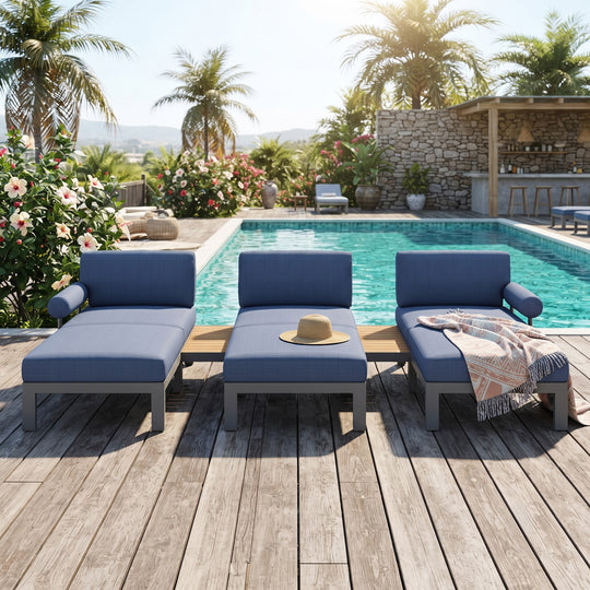 Flexion Home Newport 8-Piece Outdoor Modular Lounge Set - FlexionHome