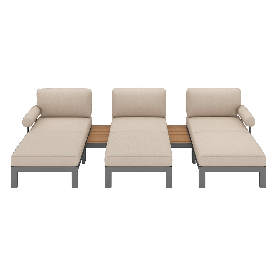 Flexion Home Newport 8-Piece Outdoor Modular Lounge Set - FlexionHome