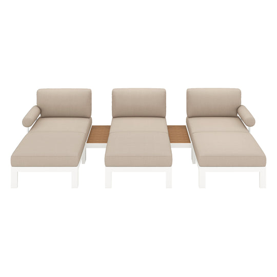 Flexion Home Newport 8-Piece Outdoor Modular Lounge Set - FlexionHome