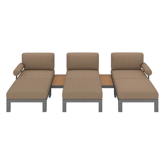 Flexion Home Newport 8-Piece Outdoor Modular Lounge Set - FlexionHome