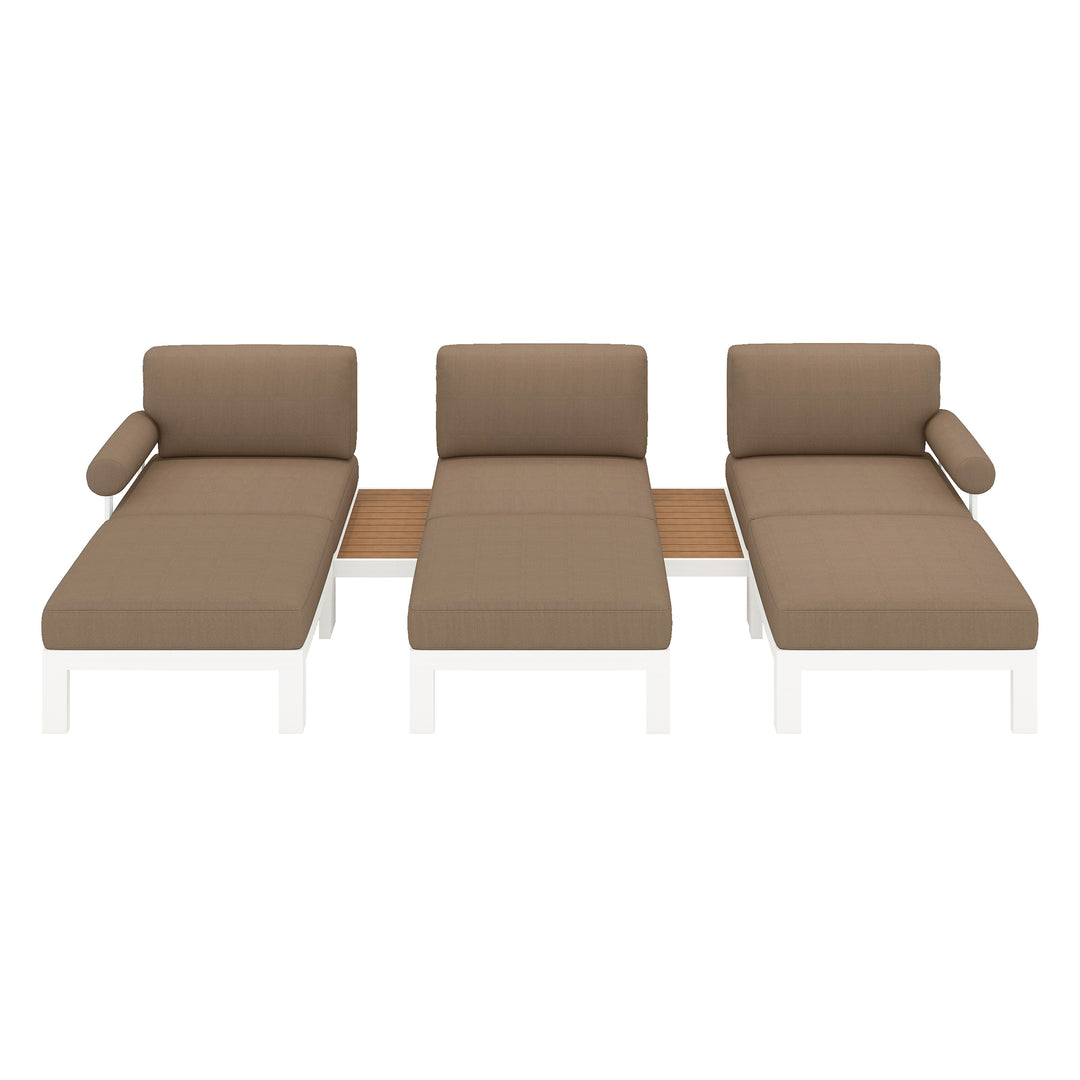 Flexion Home Newport 8-Piece Outdoor Modular Lounge Set - FlexionHome