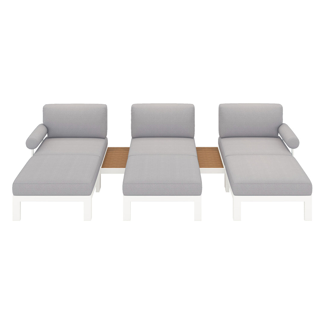 Flexion Home Newport 8-Piece Outdoor Modular Lounge Set - FlexionHome