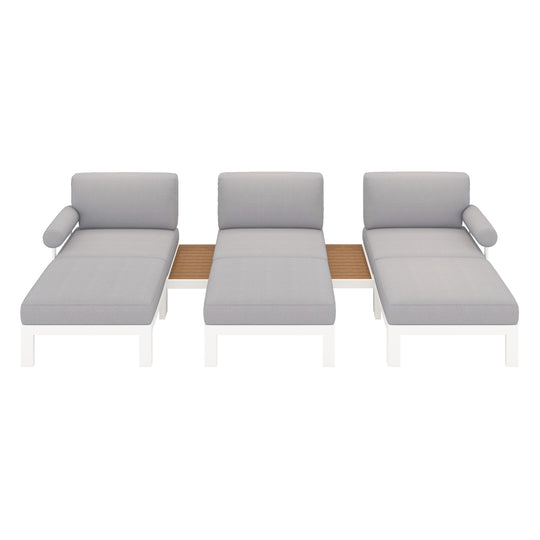 Flexion Home Newport 8-Piece Outdoor Modular Lounge Set - FlexionHome
