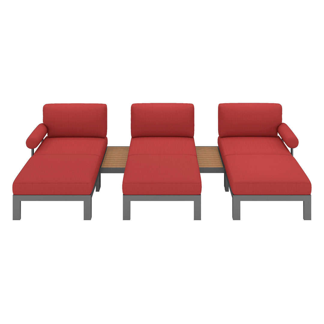 Flexion Home Newport 8-Piece Outdoor Modular Lounge Set - FlexionHome