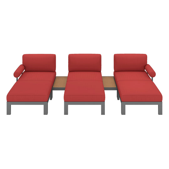 Flexion Home Newport 8-Piece Outdoor Modular Lounge Set - FlexionHome