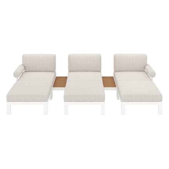 Flexion Home Newport 8-Piece Outdoor Modular Lounge Set - FlexionHome