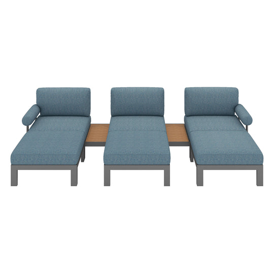 Flexion Home Newport 8-Piece Outdoor Modular Lounge Set - FlexionHome