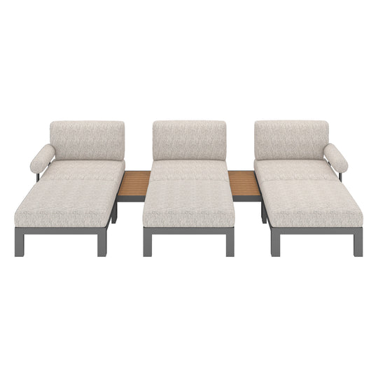 Flexion Home Newport 8-Piece Outdoor Modular Lounge Set - FlexionHome