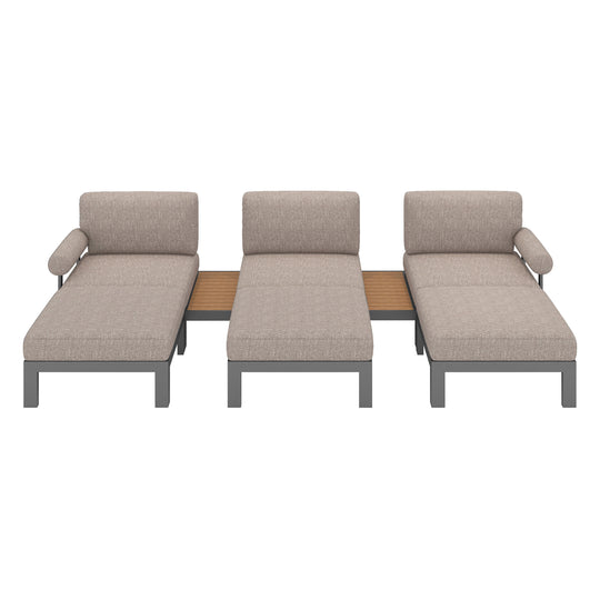 Flexion Home Newport 8-Piece Outdoor Modular Lounge Set - FlexionHome