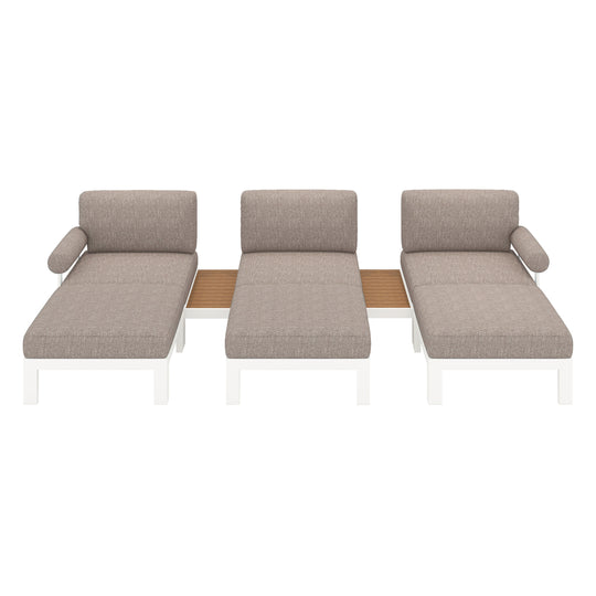 Flexion Home Newport 8-Piece Outdoor Modular Lounge Set - FlexionHome
