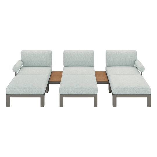 Flexion Home Newport 8-Piece Outdoor Modular Lounge Set - FlexionHome