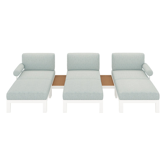 Flexion Home Newport 8-Piece Outdoor Modular Lounge Set - FlexionHome