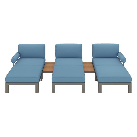 Flexion Home Newport 8-Piece Outdoor Modular Lounge Set - FlexionHome