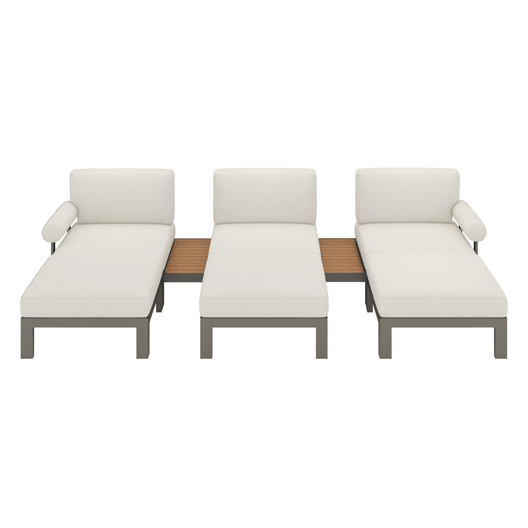 Flexion Home Newport 8-Piece Outdoor Modular Lounge Set - FlexionHome