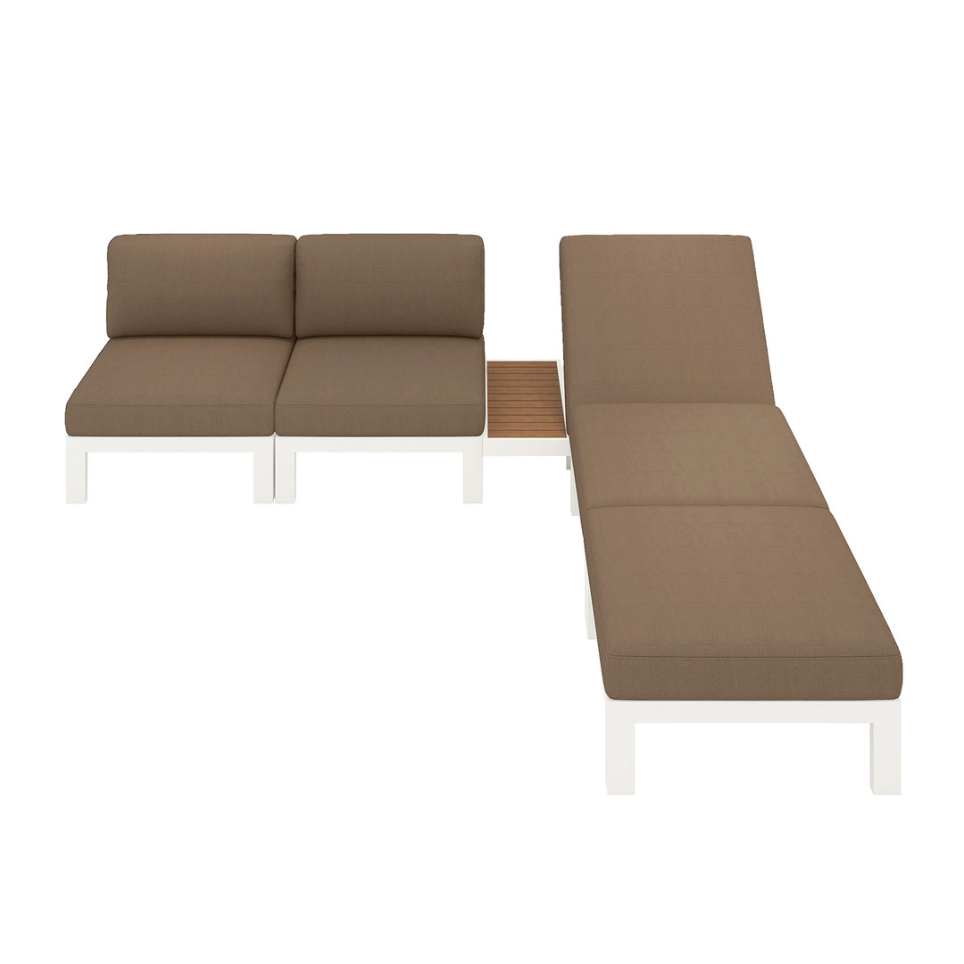 Flexion Home Newport 6-Piece Outdoor Modular Pool Party Set - FlexionHome