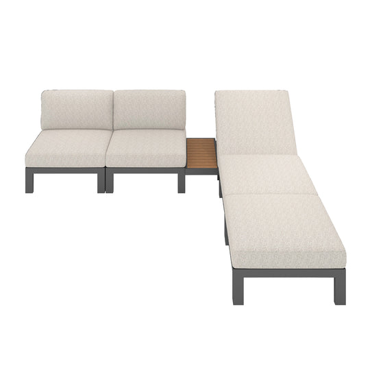 Flexion Home Newport 6-Piece Outdoor Modular Pool Party Set - FlexionHome