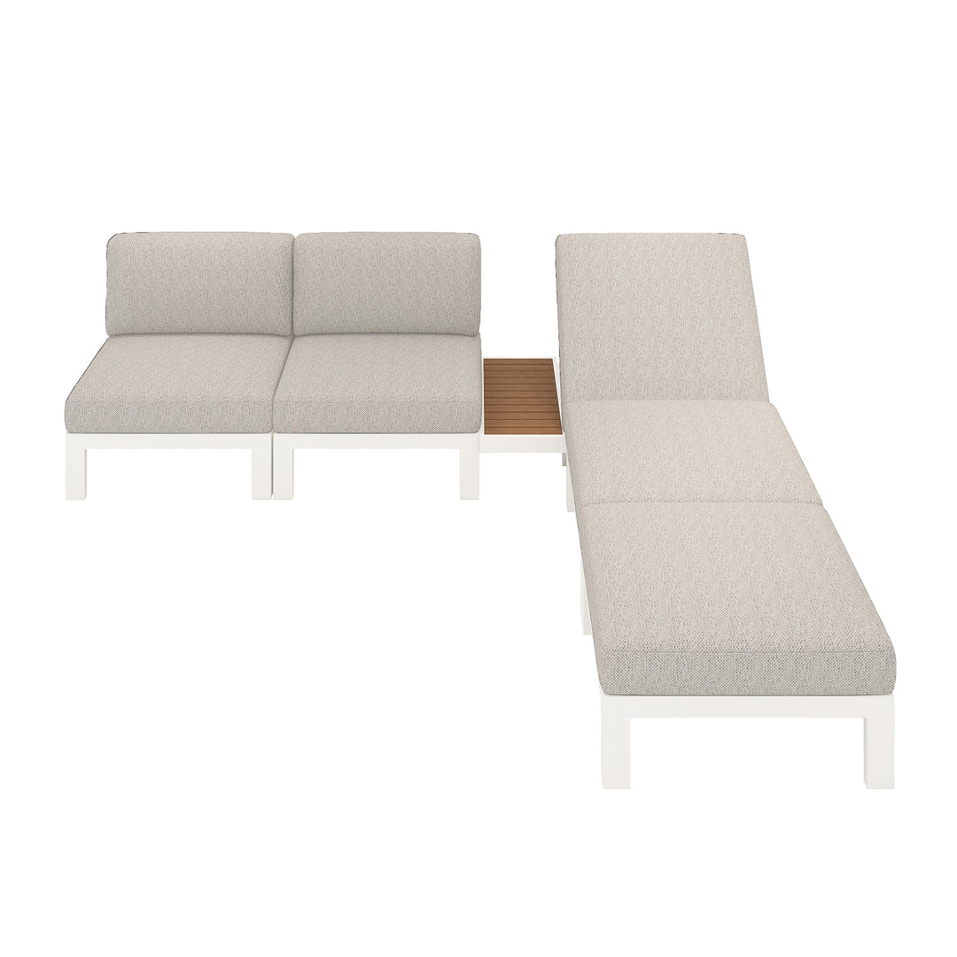 Flexion Home Newport 6-Piece Outdoor Modular Pool Party Set - FlexionHome