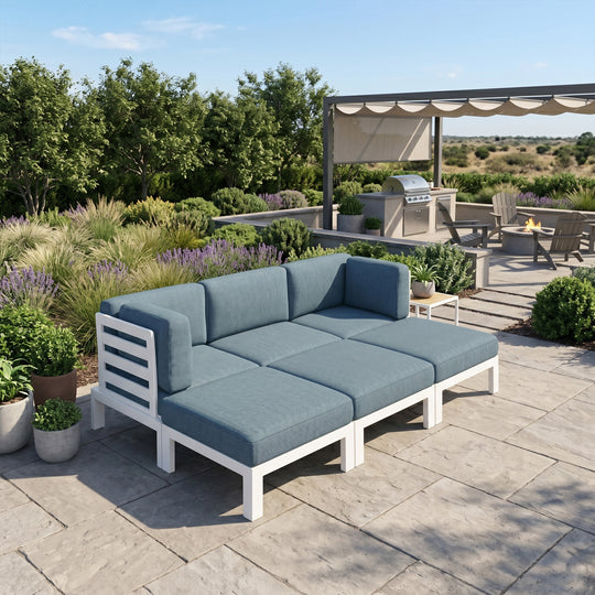 Flexion Home Newport 6-Piece Outdoor Modular Daybed Set - FlexionHome
