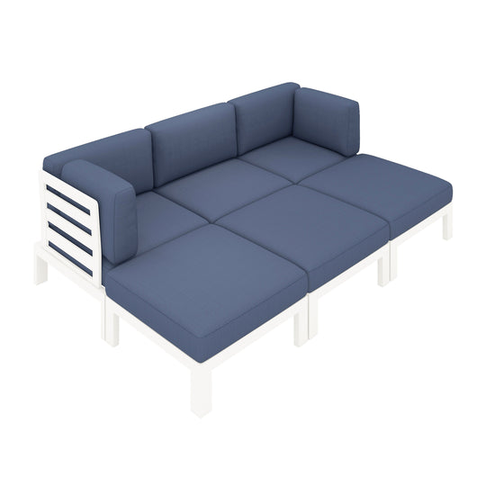 Flexion Home Newport 6-Piece Outdoor Modular Daybed Set - FlexionHome