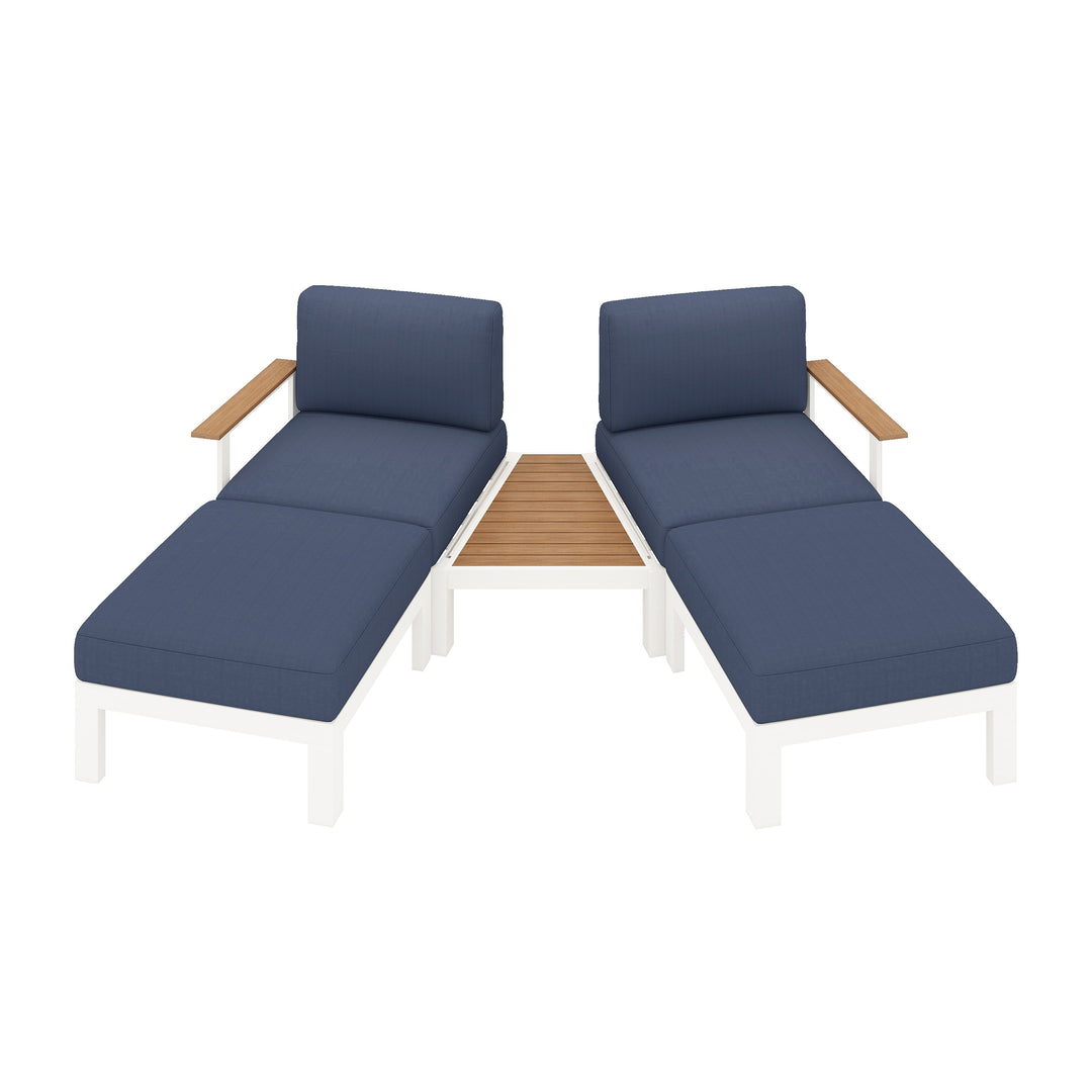Flexion Home Newport 5-Piece Outdoor Angled Conversation Set - FlexionHome