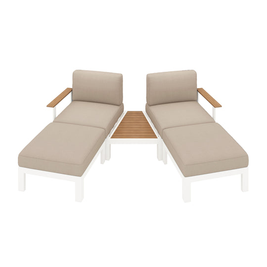 Flexion Home Newport 5-Piece Outdoor Angled Conversation Set - FlexionHome
