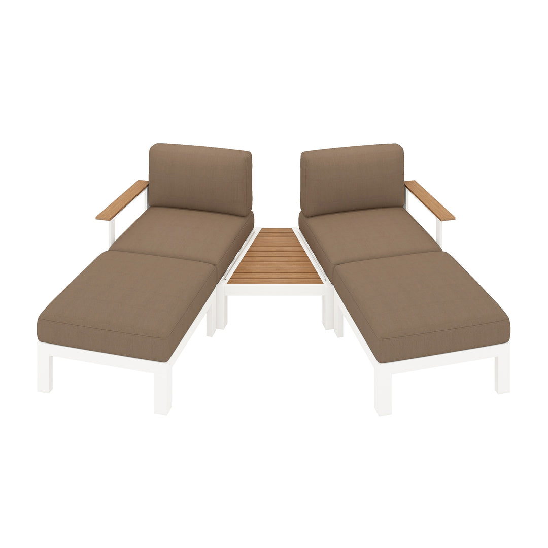 Flexion Home Newport 5-Piece Outdoor Angled Conversation Set - FlexionHome