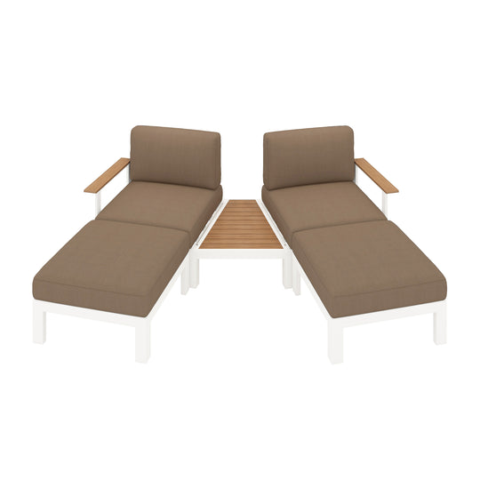 Flexion Home Newport 5-Piece Outdoor Angled Conversation Set - FlexionHome
