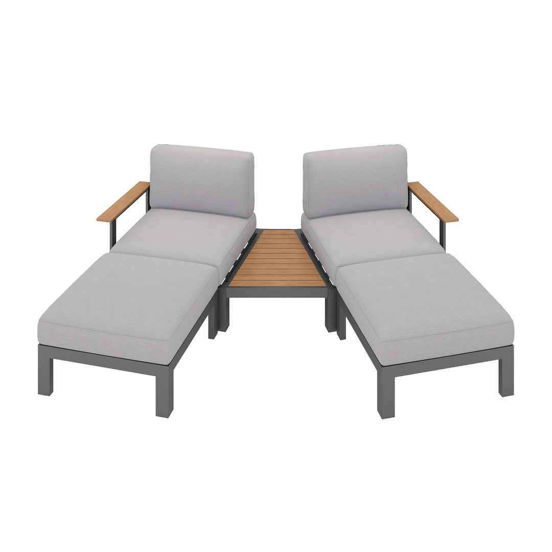 Flexion Home Newport 5-Piece Outdoor Angled Conversation Set - FlexionHome