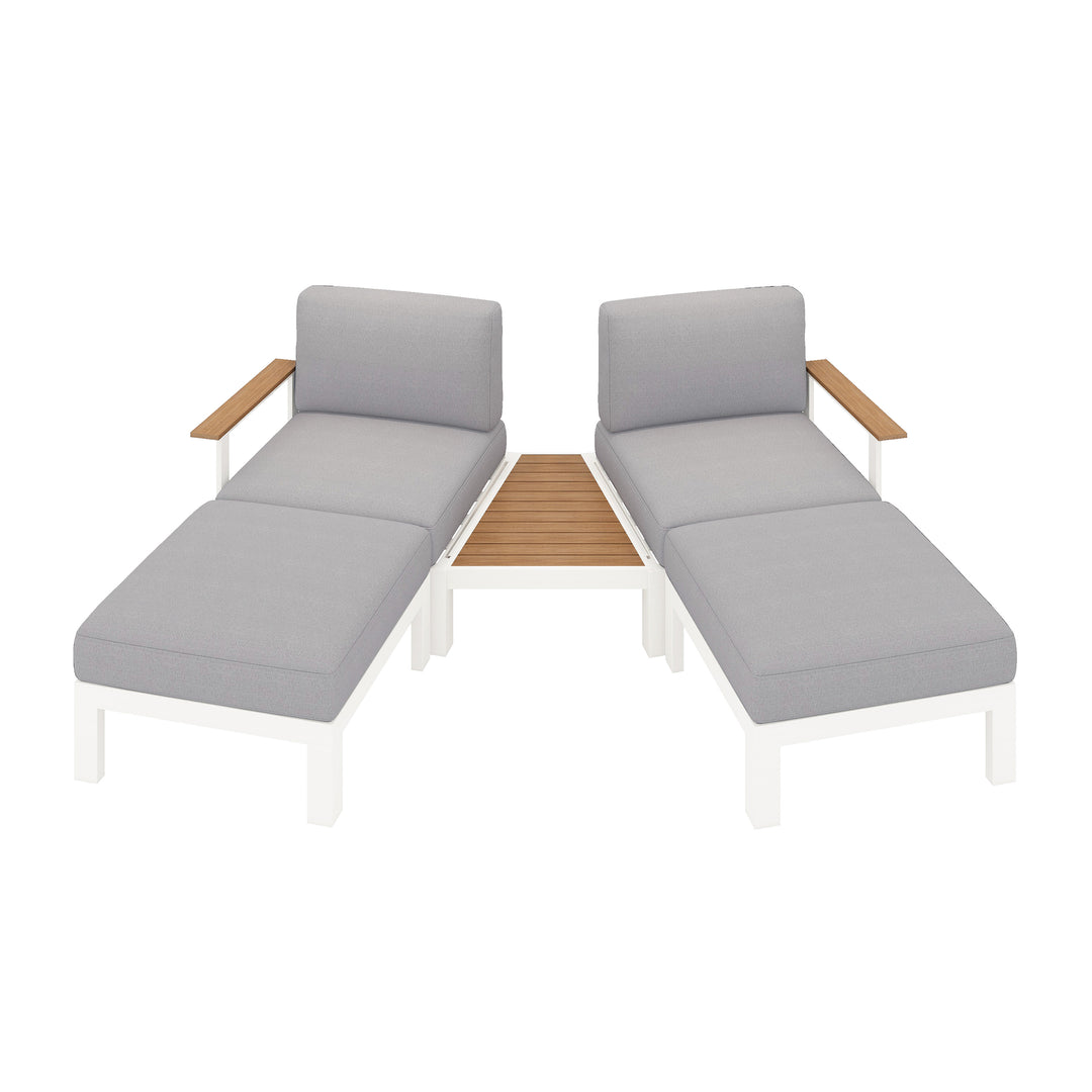 Flexion Home Newport 5-Piece Outdoor Angled Conversation Set - FlexionHome
