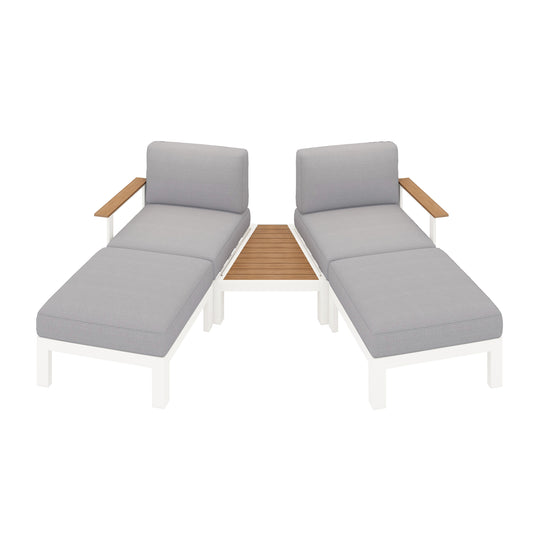 Flexion Home Newport 5-Piece Outdoor Angled Conversation Set - FlexionHome