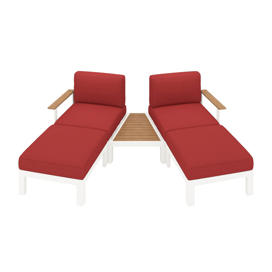 Flexion Home Newport 5-Piece Outdoor Angled Conversation Set - FlexionHome