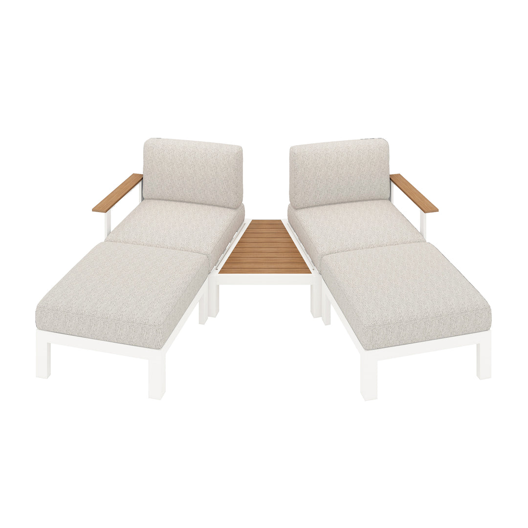 Flexion Home Newport 5-Piece Outdoor Angled Conversation Set - FlexionHome