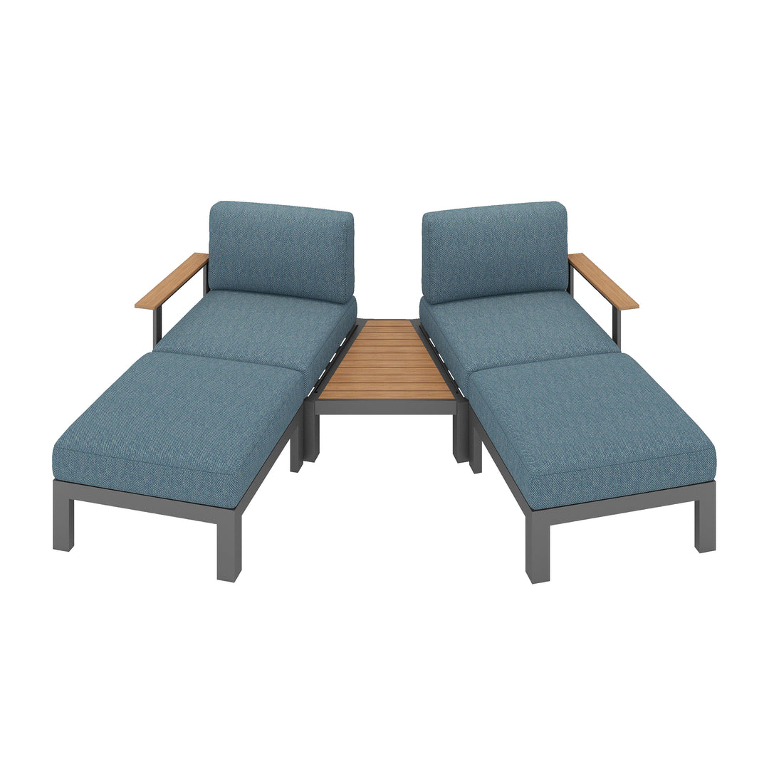 Flexion Home Newport 5-Piece Outdoor Angled Conversation Set - FlexionHome