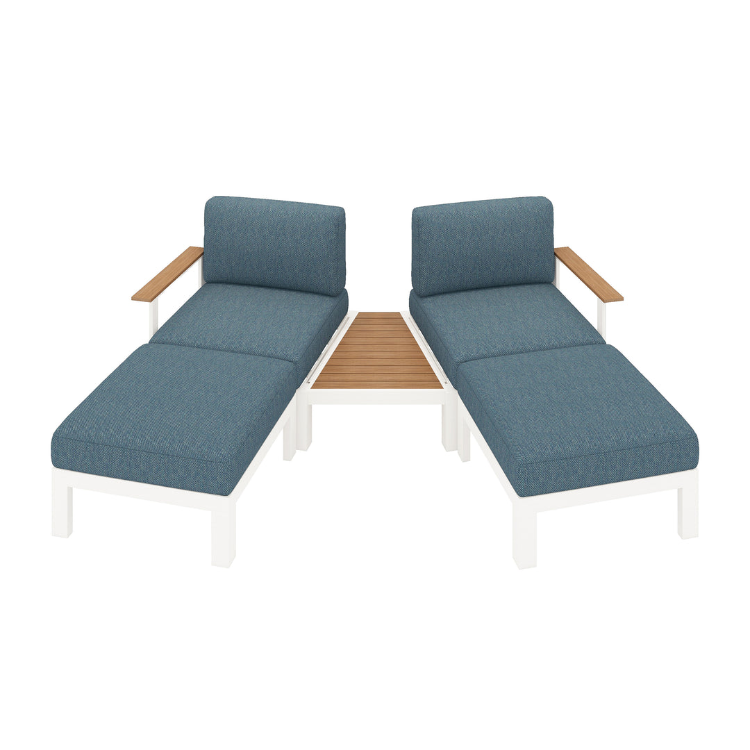 Flexion Home Newport 5-Piece Outdoor Angled Conversation Set - FlexionHome