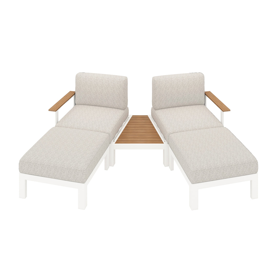 Flexion Home Newport 5-Piece Outdoor Angled Conversation Set - FlexionHome