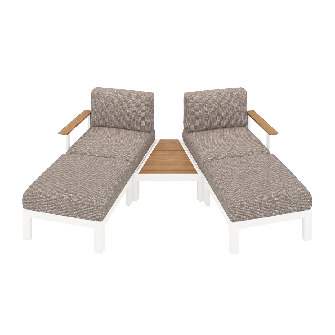 Flexion Home Newport 5-Piece Outdoor Angled Conversation Set - FlexionHome