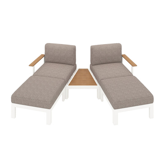 Flexion Home Newport 5-Piece Outdoor Angled Conversation Set - FlexionHome