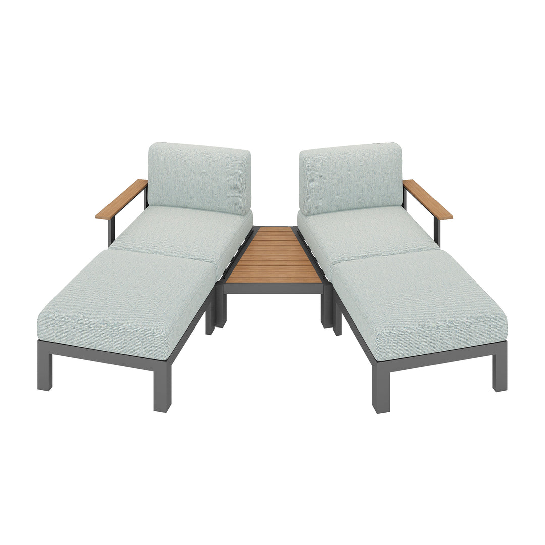 Flexion Home Newport 5-Piece Outdoor Angled Conversation Set - FlexionHome