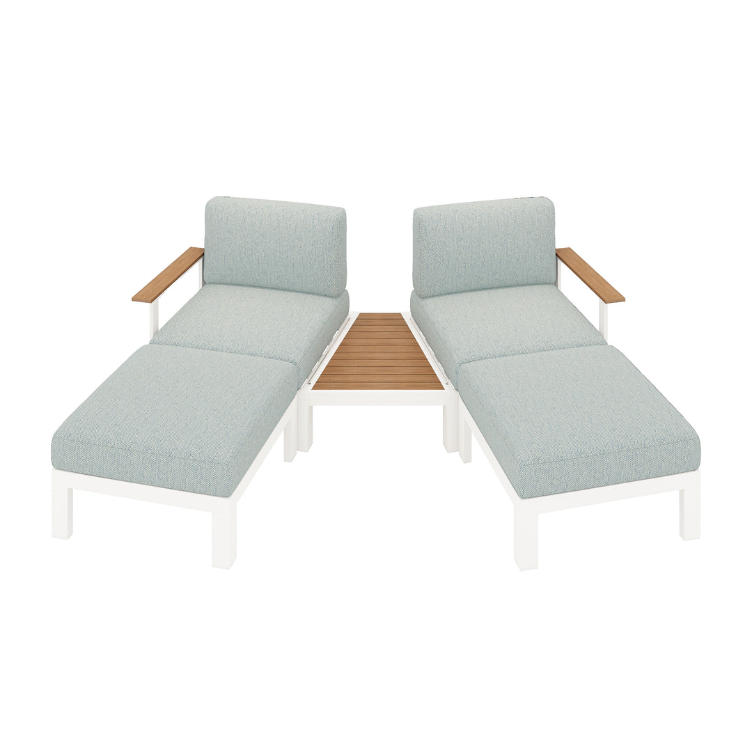 Flexion Home Newport 5-Piece Outdoor Angled Conversation Set - FlexionHome